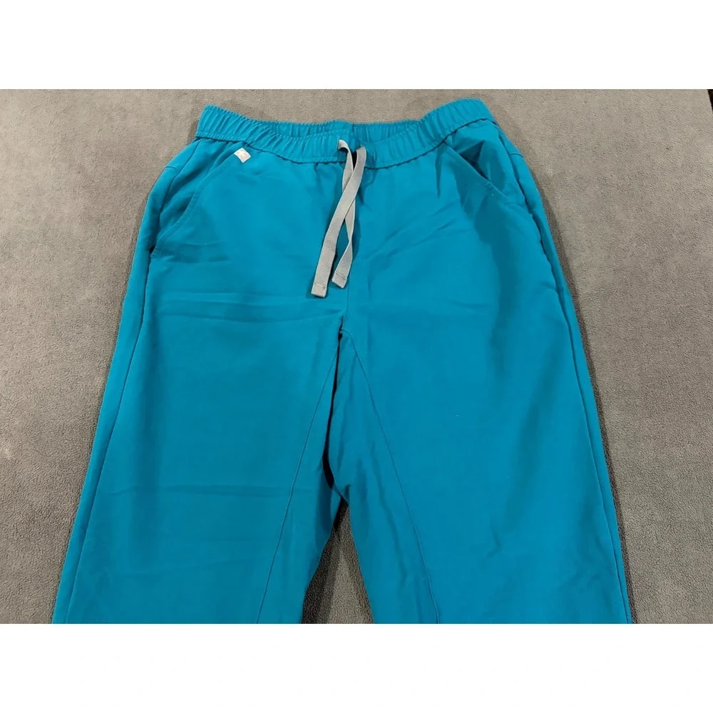 FIGS Technical Collection Jogger Scrub Pants Mens XS/S Blue Drawstring Waist